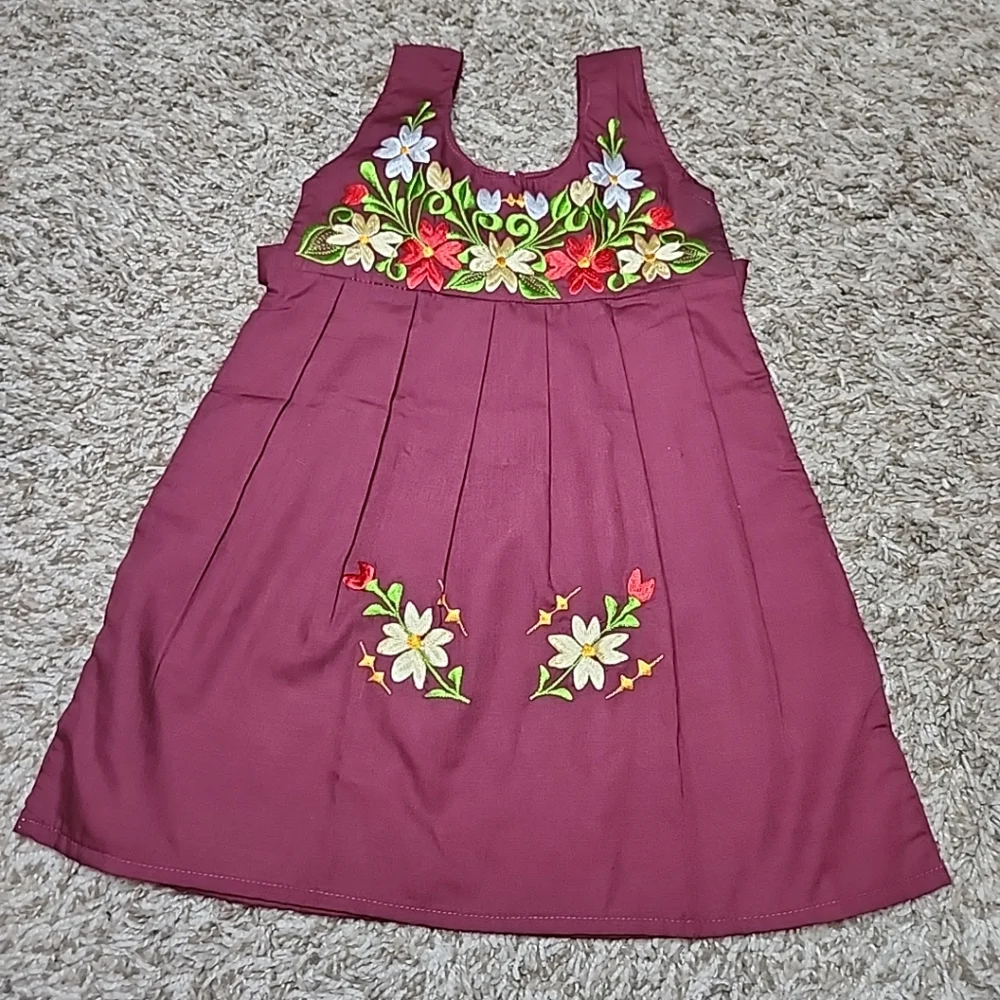Girls Handmade Embroidery Girls Dress Sz 2